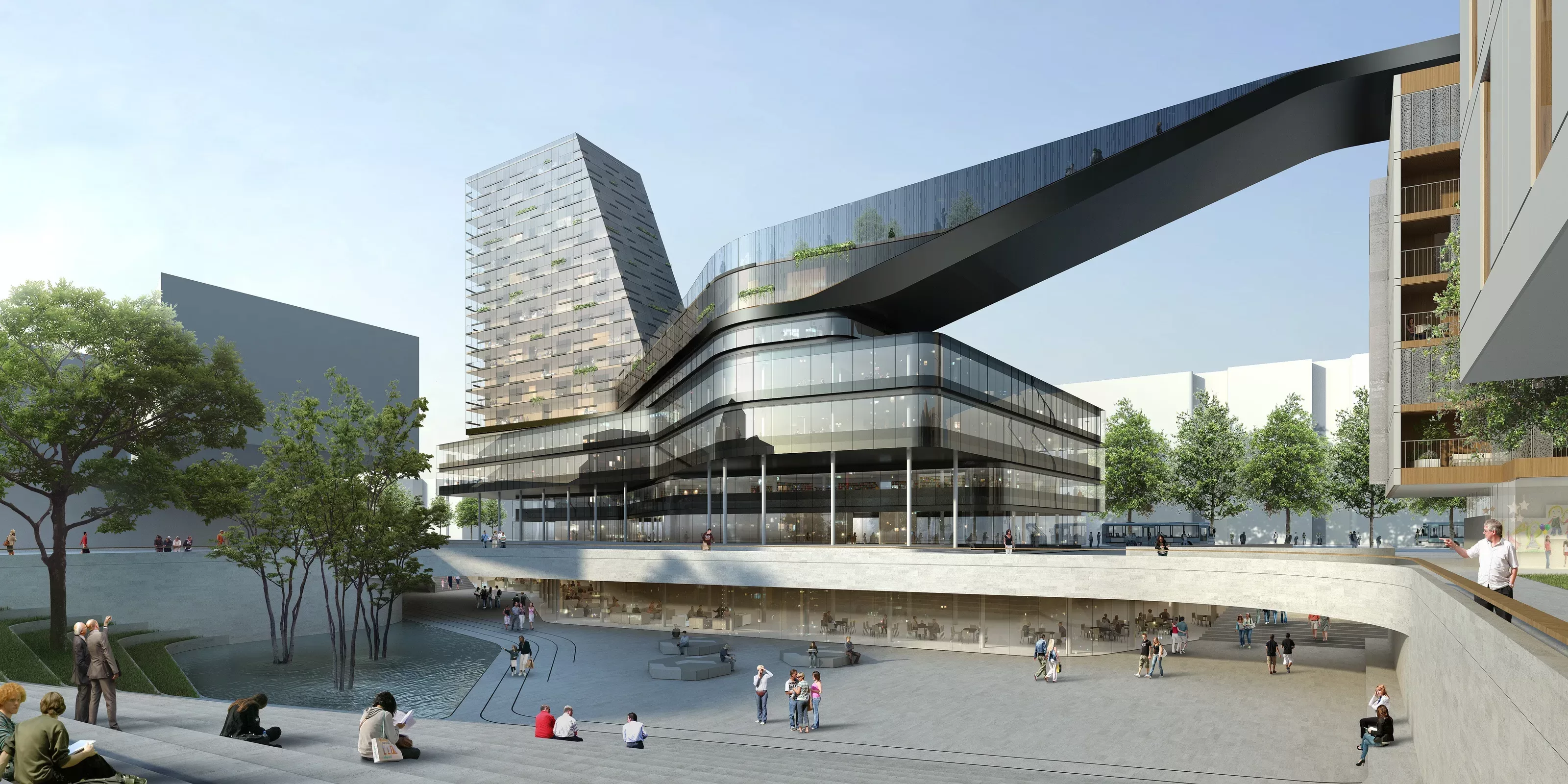 Hanns Seidel Platz Munich  |  DMAA Delugan Meissl Associated Architects